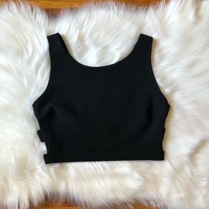 Forever 21 Caged Side Full Back Zipper Crop Top